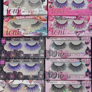 Ioni 3D Faux Mink Lashes - Purple and Black